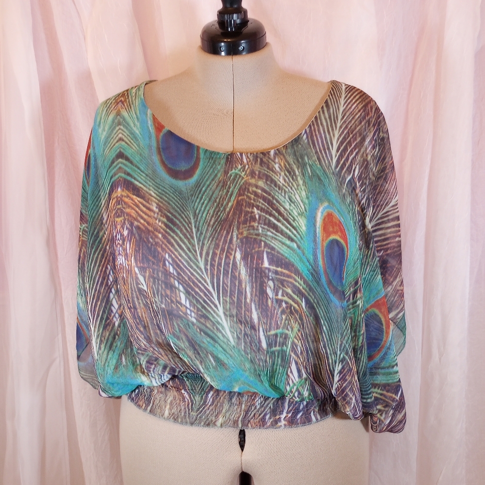 Solitaire by Ravi Khosla Tank Top With Sheer Open Sleeve.  SKU 21.1W